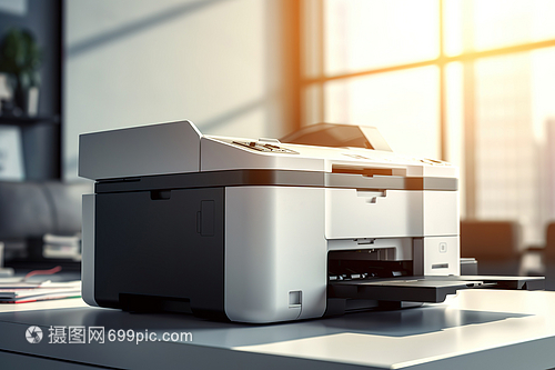 桌面上摆放的打印机